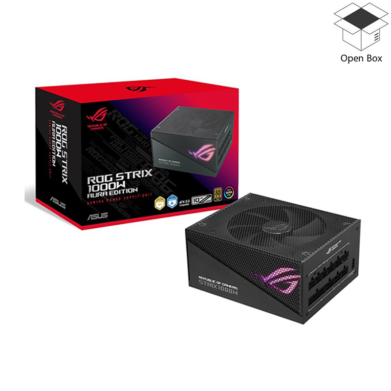 Asus ROG STRIX 1000 Watts Gold Fully Modular Gaming Power Supply - Aura Edition - Open Box