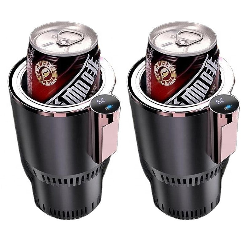 Auto Cooling & Heating Cup Holder for Car, 2-in-1 Smart Drink Holder for Coffee/Water/Milk with Temperature Display, (Pack of 2)