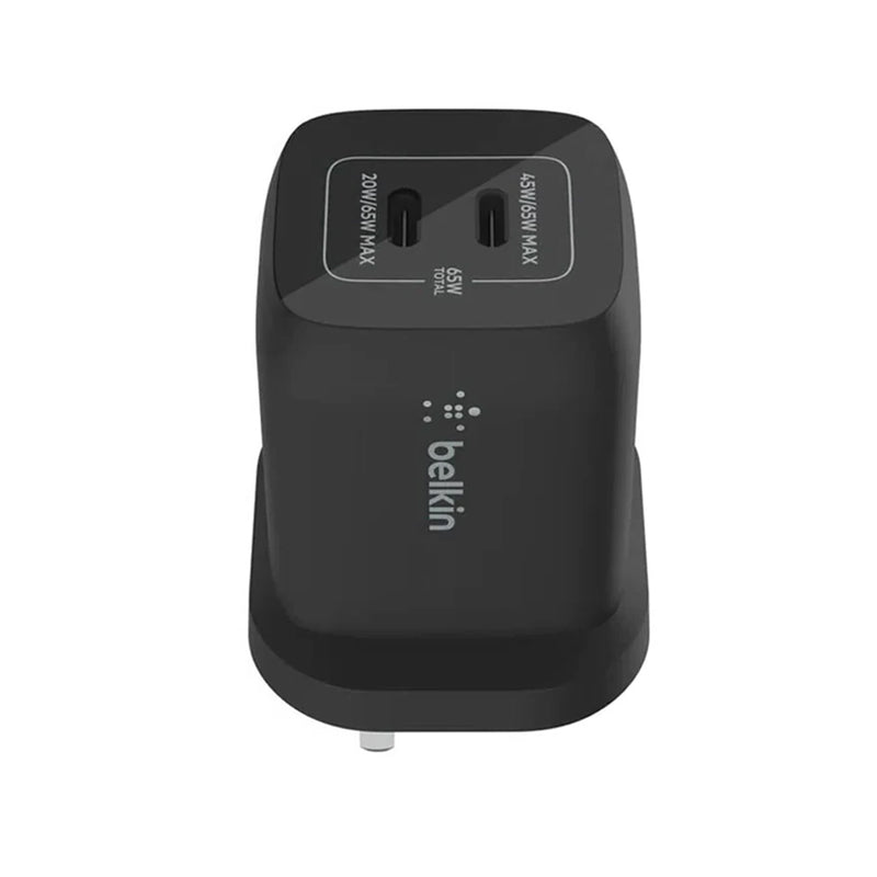 Belkin 65W dual USBC GAN PD Wall Charger, Black