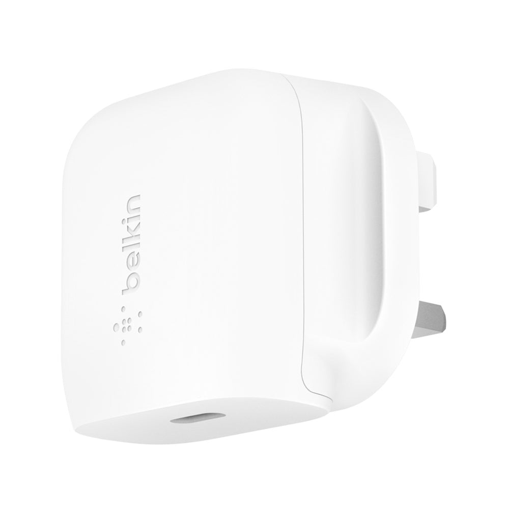 Belkin WCA003myWH Boost Charge USB-C Wall Charger Plug 20W for Apple , Google, Oppo, Samsung and Huawei Phones, White