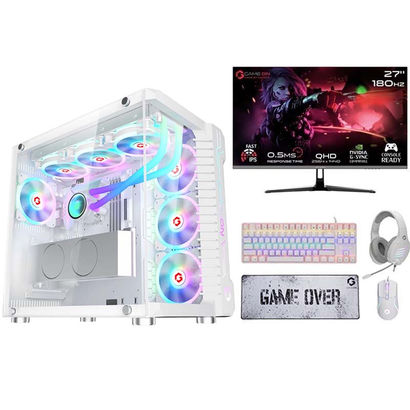 i5 Gaming PC, i5-14400F, RTX 5060 Ti 8GB, Windows 11 Pro with GAMEON Gaming Monitor and 3in1 Gaming Kit
