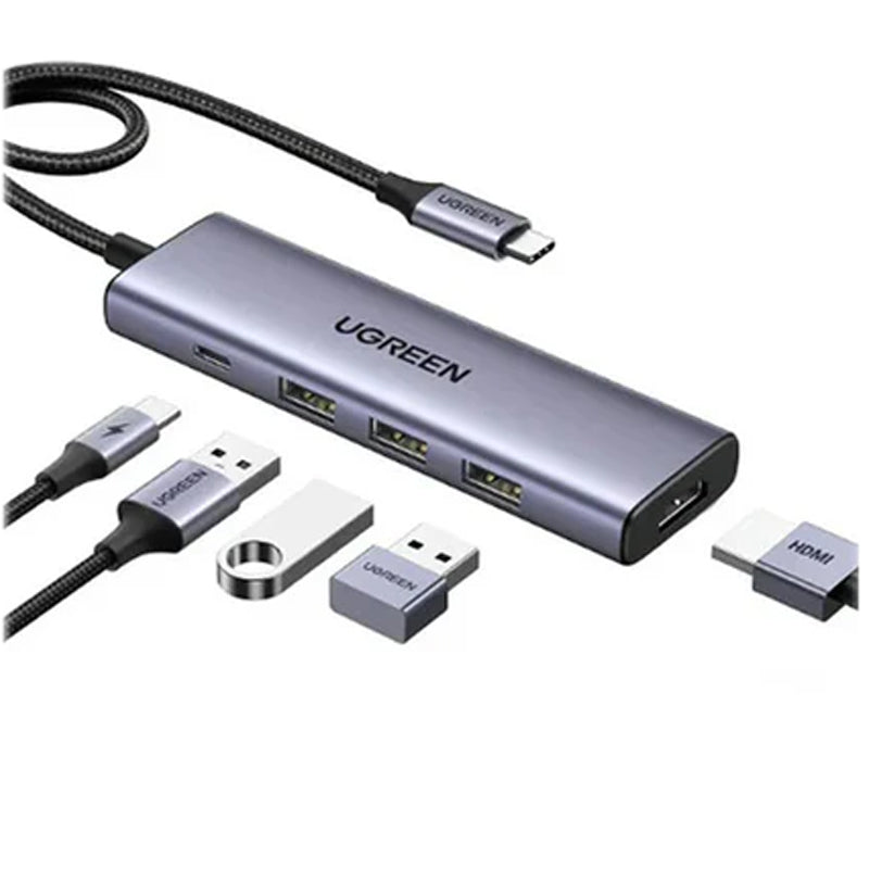 Ugreen 5-in-1 USB-C Hub (100W PD, 4K@30Hz HDMI)