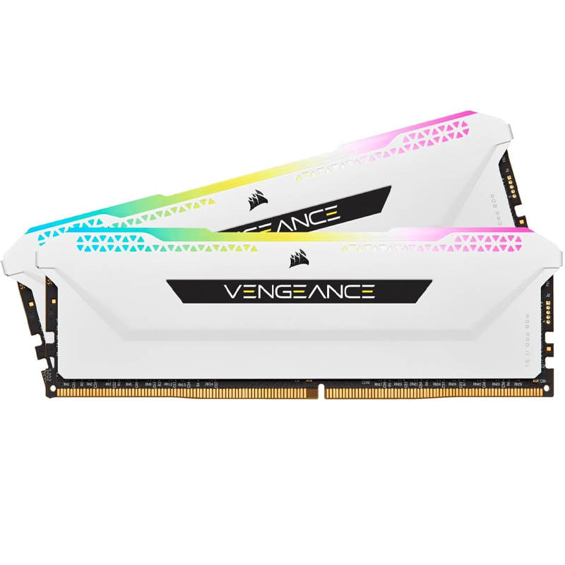 Corsair Vengeance RGB PRO SL 32 GB (2x16 GB) DDR4 DRAM 3600MHz C18 Memory Kit - White