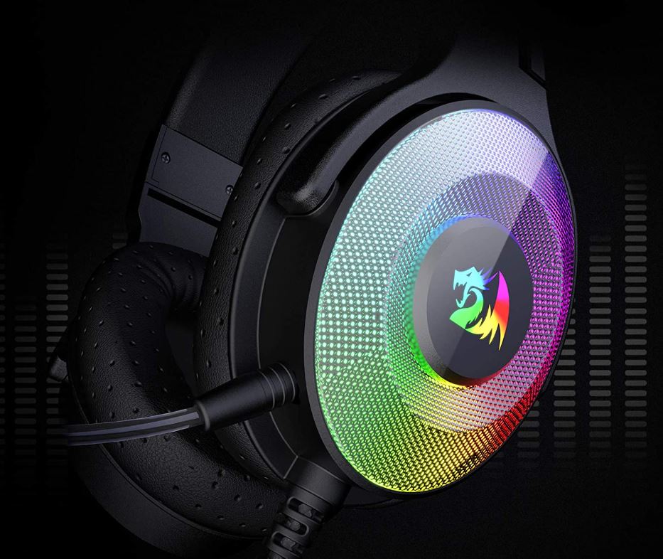 Redragon H350 Pandora RGB Wired Gaming Headset, Over-Ear Headphones for PC/PS4/XBOX One/NS - Black