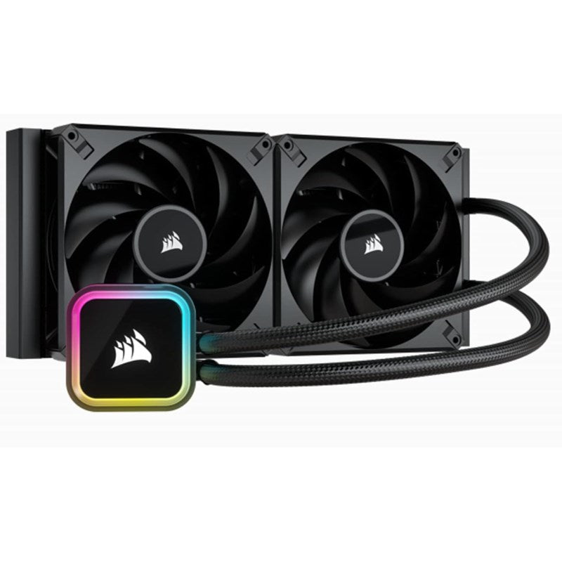 Corsair iCUE H115i Liquid CPU Cooler, Black, 280mm, RGB Elite, Digital PWM Fans, CW-9060059-WW