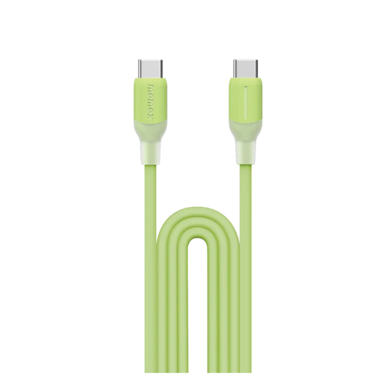 Momax 1-Link USB-C To USB-C (1.2 M / Support 60W) Charging + Data Transfer Cable (TPE + Silicon), Green