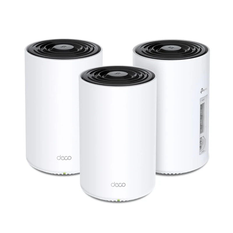 تي بي لينك Deco PX50 (3 حزم) AX3000 + G1500 نظام شبكة Wi-Fi 6 للمنزل بالكامل باورلاين