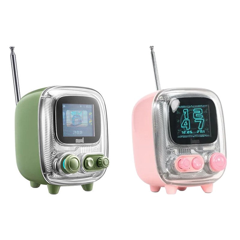 Divoom Tiivoo-2 Photo Album & Lyrics Bluetooth Mini Speaker – Green & Pink