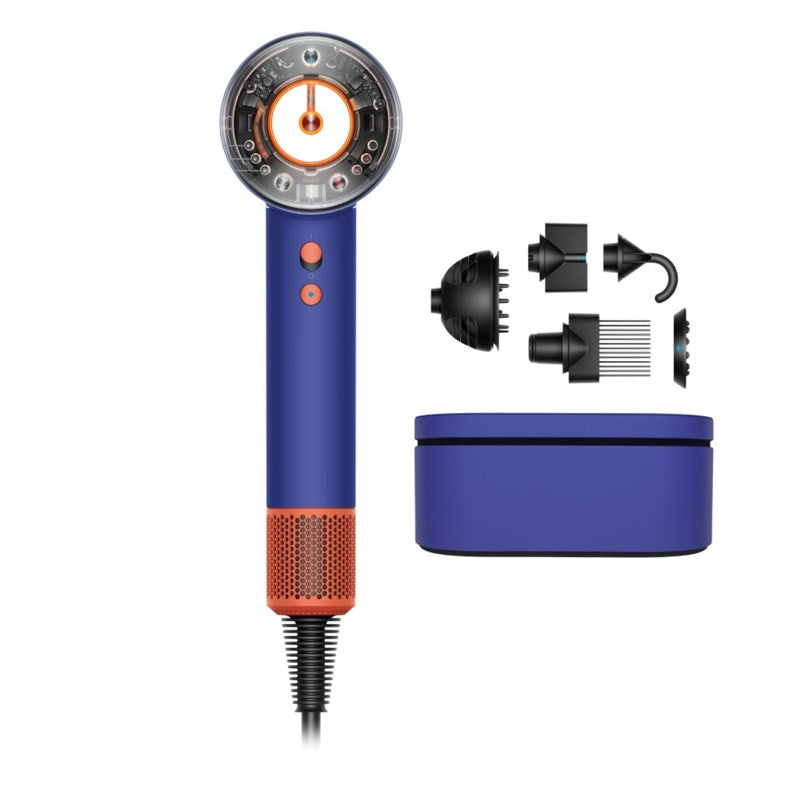Dyson Supersonic Nural Hair Dryer, 3 Speed Settings (Attachments + Case) - Vinca Blue/Topaz