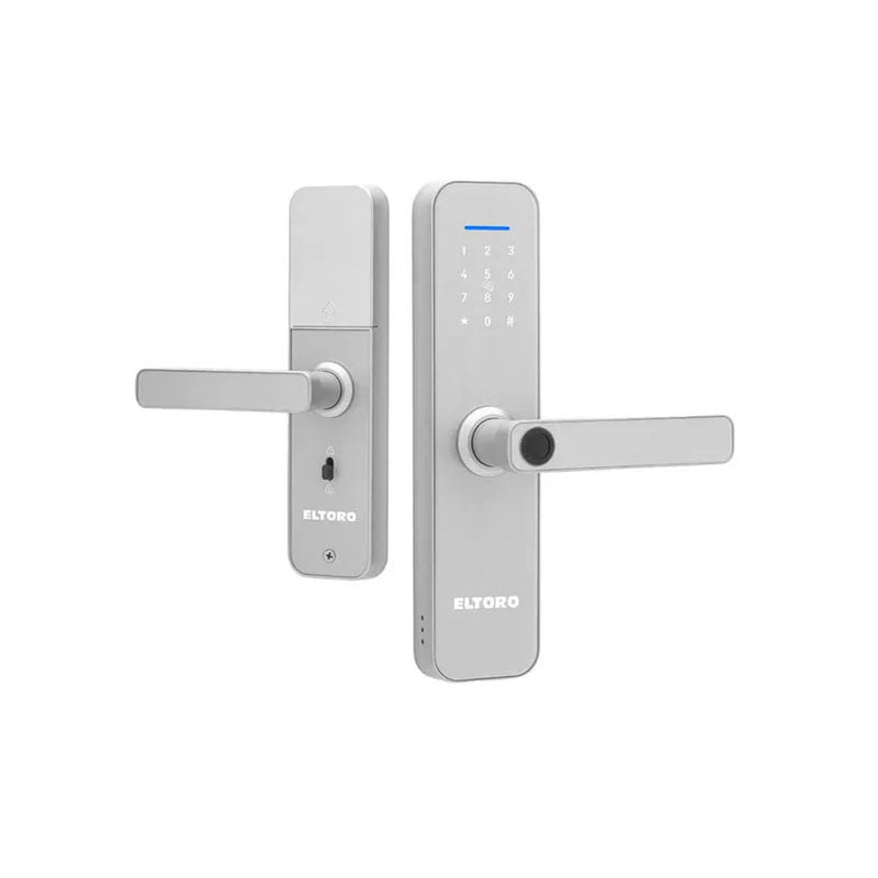 Eltoro Smart Lock + بطاقة دخول للقفل الذكي 2 قطعة - فضي