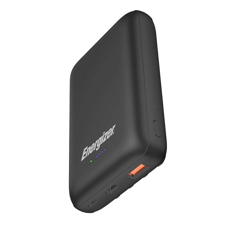 Energizer Ultimate 10000 mAh Wireless Power Bank, 18W, with Suction Cup, Triple Output, with Power Delivery USB-C Output, Dual Input, Black