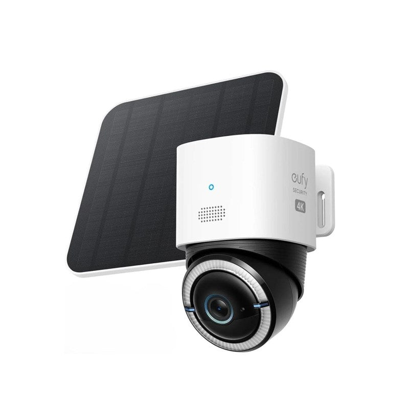 Eufy Security 4G LTE Cam S330, 4K Cellular Solar Security Cameras Wireless Outdoor, Pan and Tilt, 4G and Wi-Fi Duo-Mode, AI Tracking, with SIM Card and 32GB SD Card