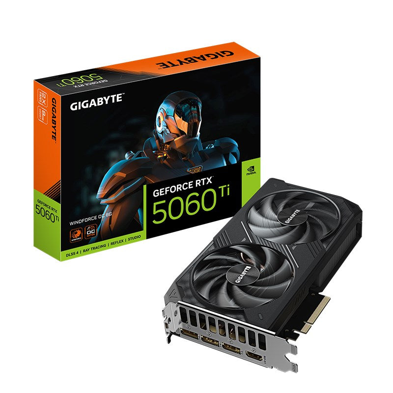 GIGABYTE GeForce RTX 5060 Ti WINDFORCE OC 8 GB Graphic Card - Black