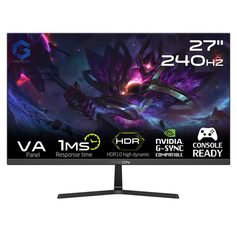 جيم ان , شاشه ألعاب جو مقاس 27 بوصة FHD VA، 240 هرتز، 1 مللي ثانية، شاشة ألعاب HDMI 2.1