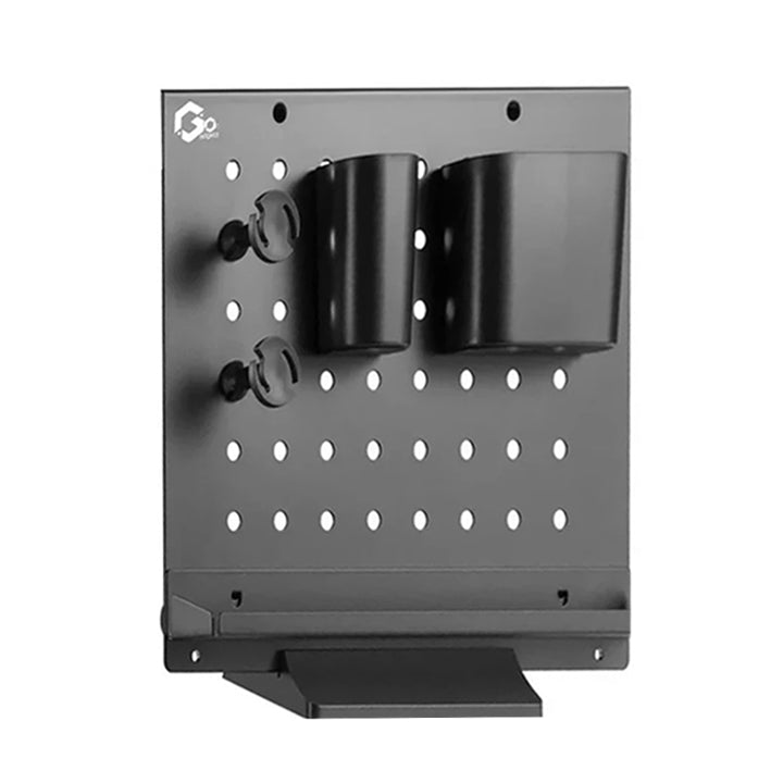 Gadgeton Customizable Desk Organizer, Pegboard With Stationery Container For Gaming And Office Use, Black