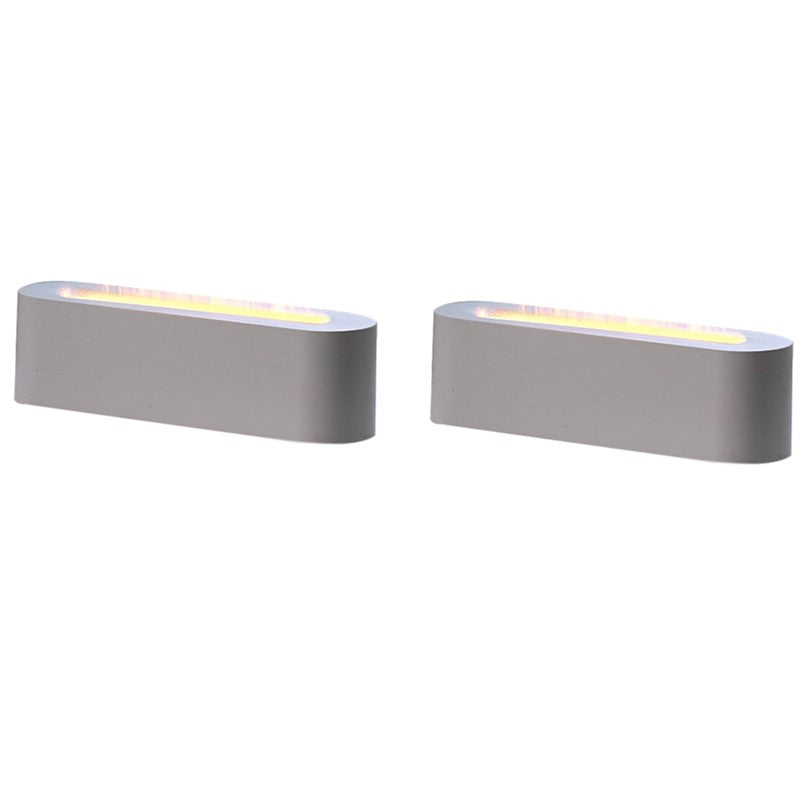 Gadgeton RGB Flame Aroma Diffuser & Humidifier with 7-Color LED Light - White, (Pack of 2)