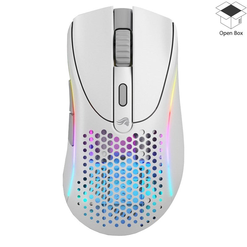 Glorious Model DV2 Wireless RGB Gaming Mouse - Matte White - Open Box