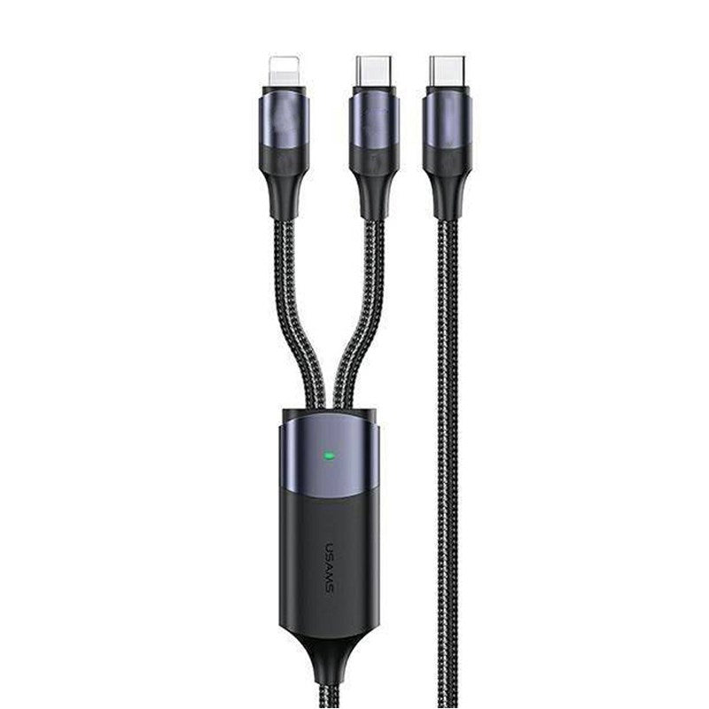 Go-Des 2 in 1 Cable , Type-C to Type-C (60W) , Type-C to Lightning (27W)