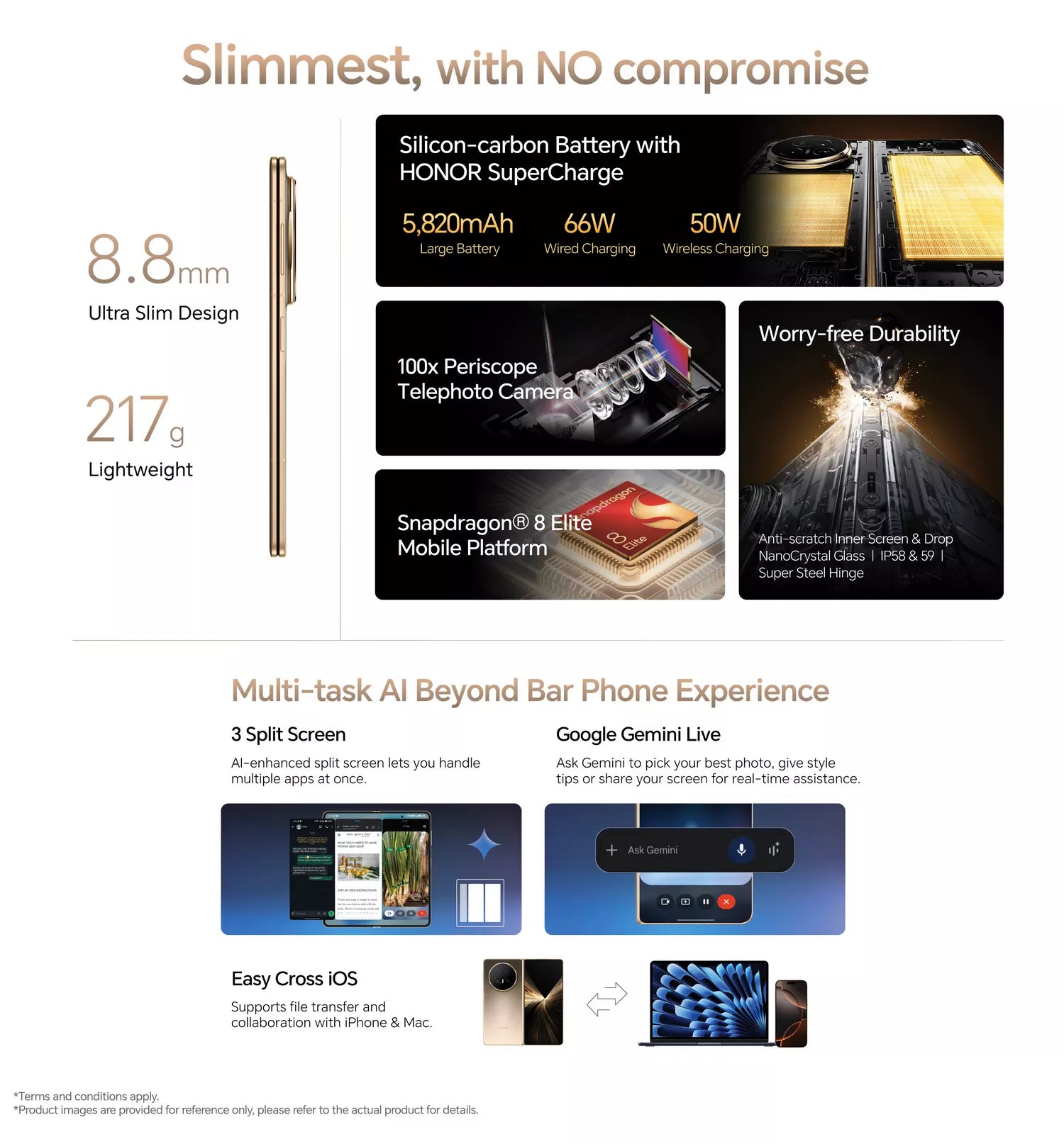 Honor Magic V5 5G, 512 GB, 16 GB RAM, Folding Phone, Snapdragon 8 Elite (Global Version)