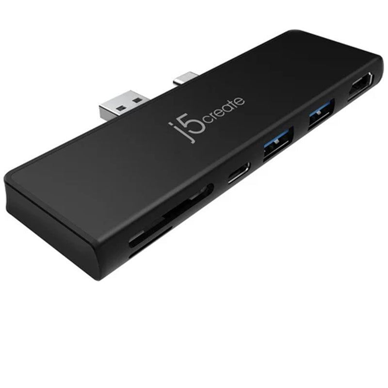 j5 create JCD324B الترا درايف ميني دوك لجهاز Surface Pro 7، يتضمن منفذ HDMI و3 منافذ USB - أسود