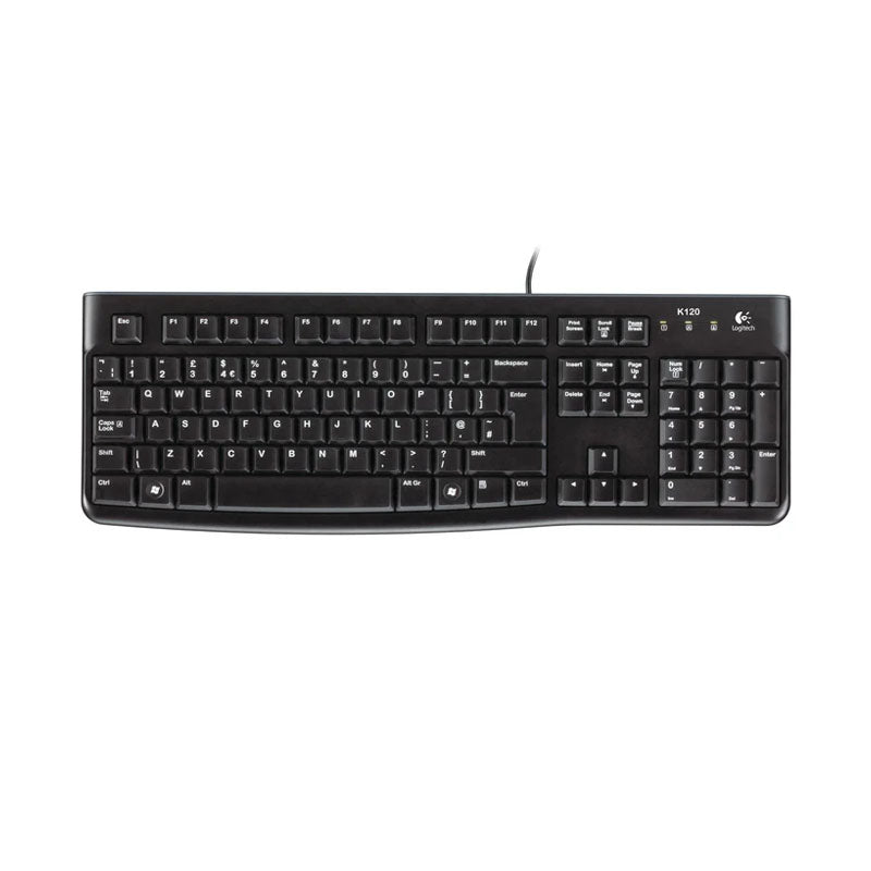 Logitech K120 USB Wired Keyboard, English/Arabic