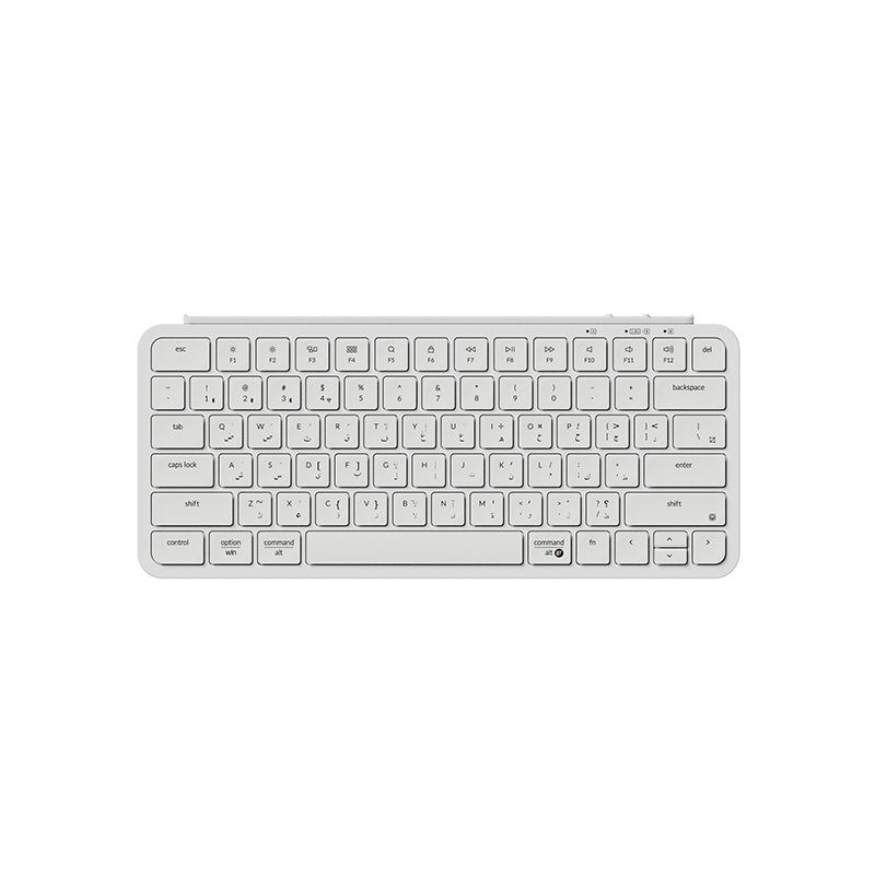 Keychron B6 Pro Full-Size Ultra-Slim Wireless ZMK Custom Keyboard for Windows & Mac, English/Arabic - Ivory White