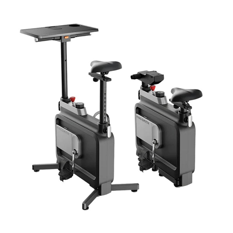 King Smith Foldable Workstation Exercise Bike with Adjustable Resistance, Desktop Stand - Black
