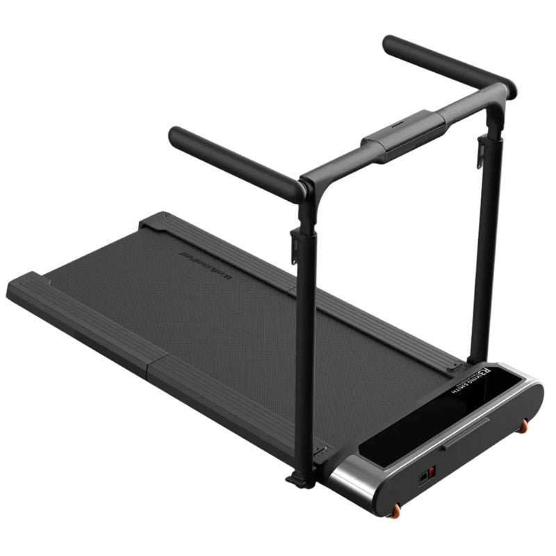King Smith R3 Hybrid+ Walking Pad Foldable Treadmill with Side Armrest, Max Speed 12 km/h, 1HP Brushless Motor - Black