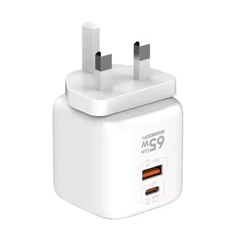 LDNIO 65 Watts GaN Super Fast Charger, 1 USB, 1 PD