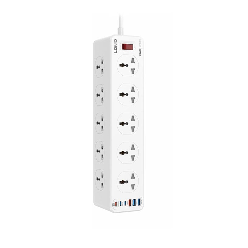 Buy LDNIO Super Power Extension - 3 Universal Sockets - 1 PD USBC Port - 3 USB Ports -  2 Meters 