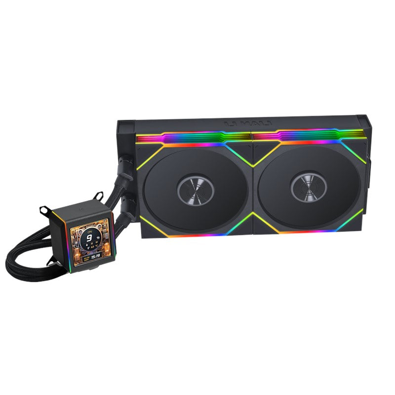 LIAN LI GALAHAD II LCD 280mm Liquid CPU Cooler with TL 140 Wireless Fans