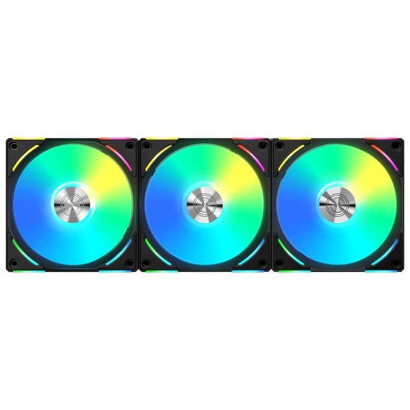 LIAN LI UNI Fan ALV2 120mm ARGB Cooling Fan (Pack of 3) - Black