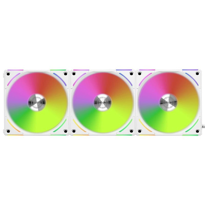 LIAN LI UNI Fan ALV2 120mm ARGB Cooling Fan (Pack of 3) - White