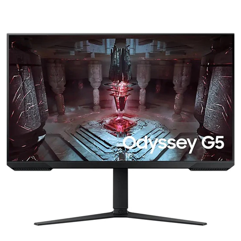 سامسونج شاشة الألعاب اوديسي G5 G51C بحجم 27 بوصة, دقة وضوح كيو اتش دي، 165 هرتز، 1 مللي ثانية، تقنية فري سينك بريميوم - أسود