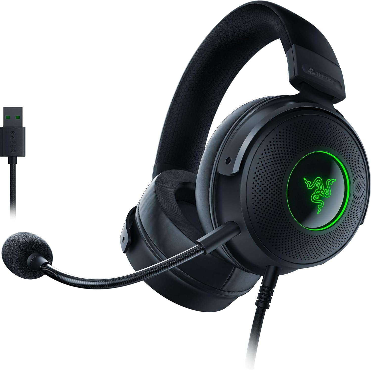 Razer Kraken V3 Wired USB Gaming Headset,THX Spatial Audio - Black