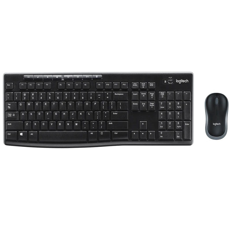 Logitech Kw Logitech Wireless Keyboard & Mouse MK270 with Nano Receiver (Arabic/En