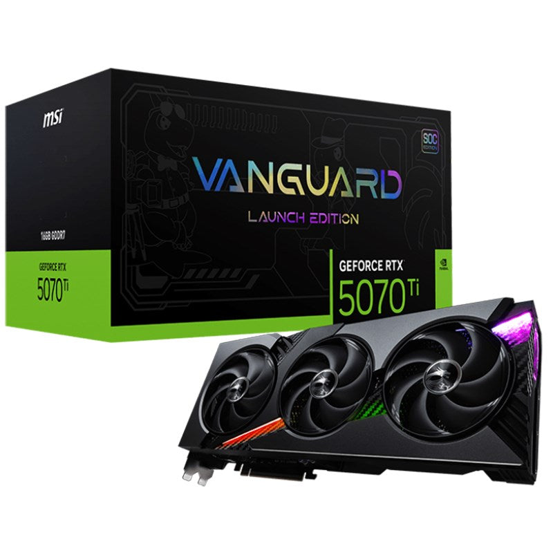 MSI GeForce RTX 5070 Ti 16 GB VANGUARD SOC LAUNCH EDITION GDDR7 Gaming Graphics Card