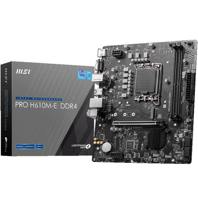 MSI PRO H610M-E DDR4 Micro ATX Motherboard