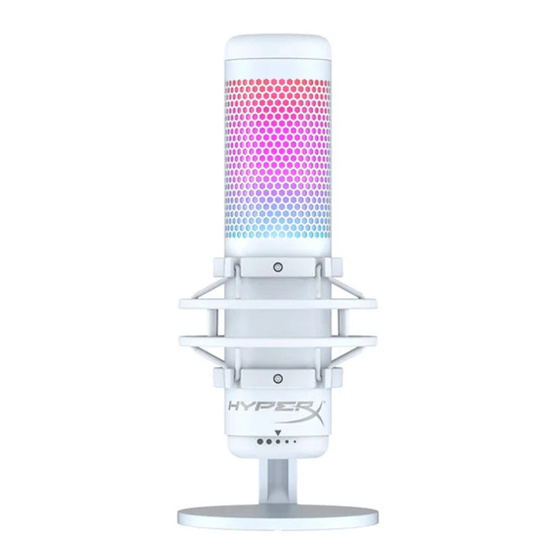 HyperX QuadCast S RGB USB Condenser Standalone Gaming Microphone for PC, PS5, PS4 & Mac - White