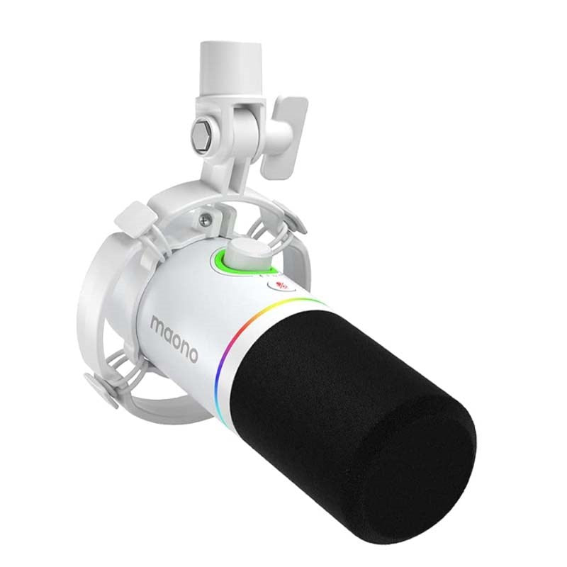 Maonocaster PD200X USB/XLR Dynamic Gaming RGB Microphone – White