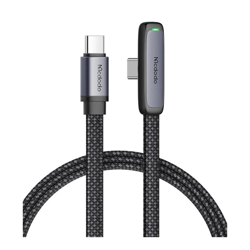 Mcdodo 90 Degree 65 W Type-C to Type-C Data Cable with LED indicator light - 1.8 M