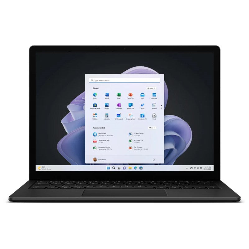 Microsoft Surface Laptop 5, 13” Display, Intel i7-1255U, RAM 16 GB, SSD 512 GB, Windows 11 Pro - Black