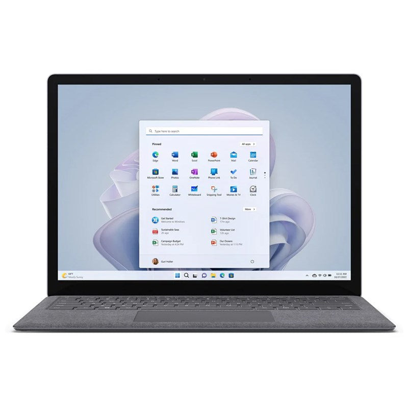 Microsoft Surface Laptop 5, 13” Display, Intel i7-1255U, RAM 16 GB, SSD 512 TB, Windows 11 Pro - Platinum