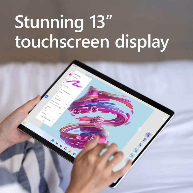 Microsoft Surface Pro 9, 13” PixelSense Flow Display, i7-1255U 12Th Generation, 16GB RAM, 1TB SSD Windows 11 / Platimum (Keyboard Sold Separately)