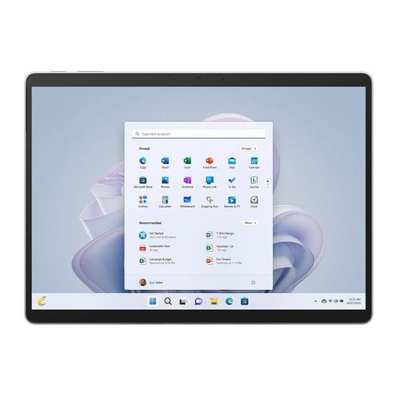 Microsoft Surface Pro 9, 13” PixelSense Flow Display, i7-1255U 12Th Generation, 16GB RAM, 1TB SSD Windows 11 / Platimum (Keyboard Sold Separately)