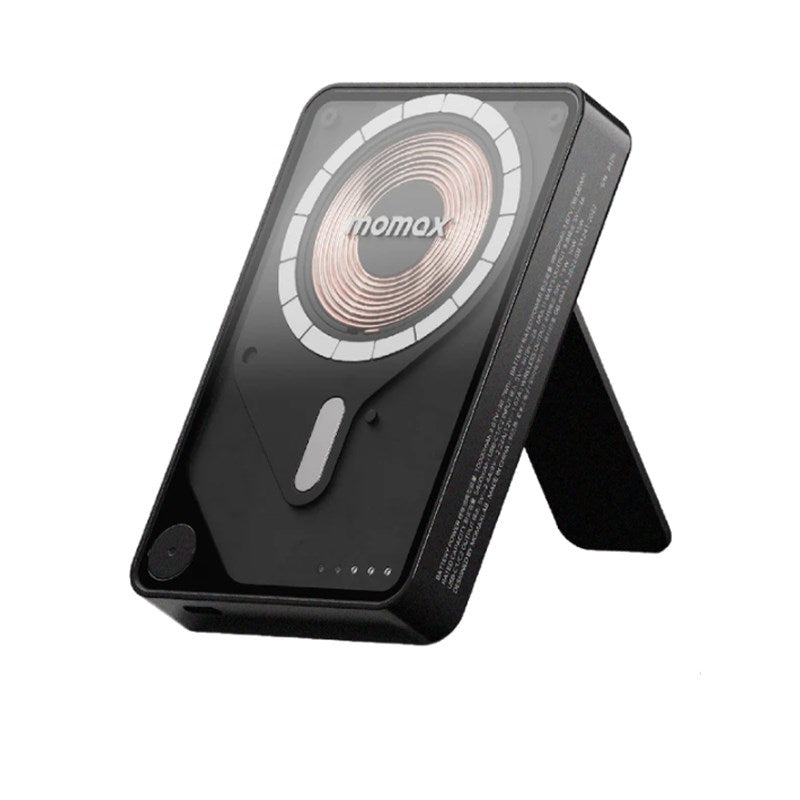 Momax 1-Power X Pro+ Magnetic Wireless Battery Pack (10000mAh) with Stand and Built-in USB-C Cable