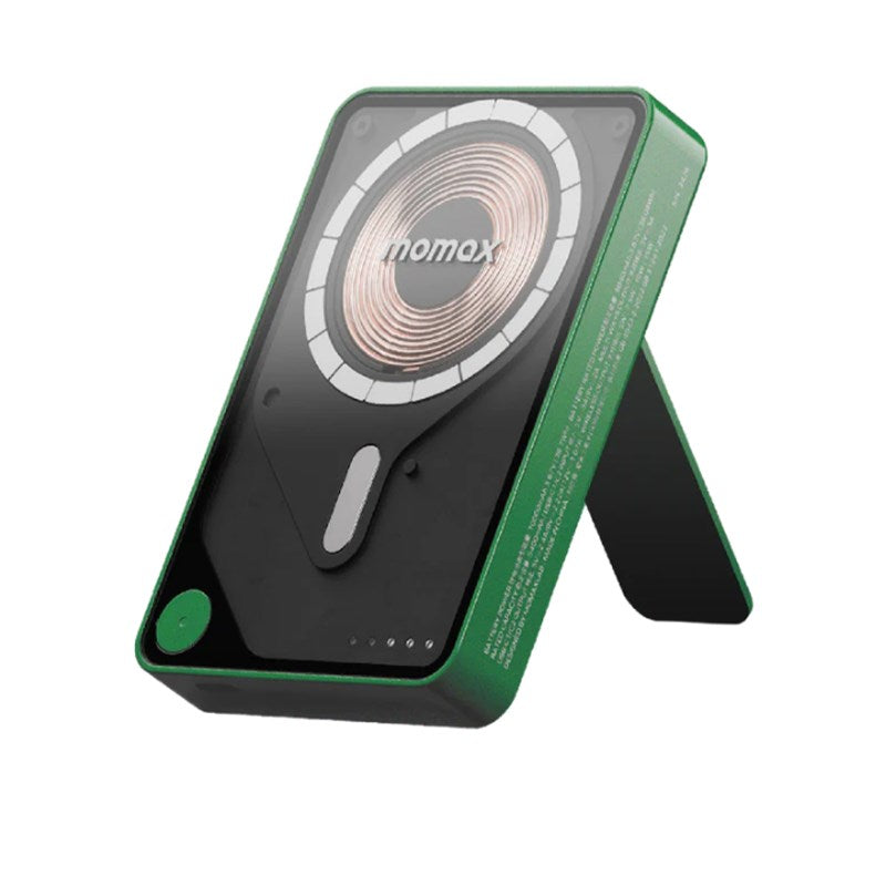 Momax 1-Power X Pro+ Magnetic Wireless Battery Pack (10000mAh) with Stand and Built-in USB-C Cable