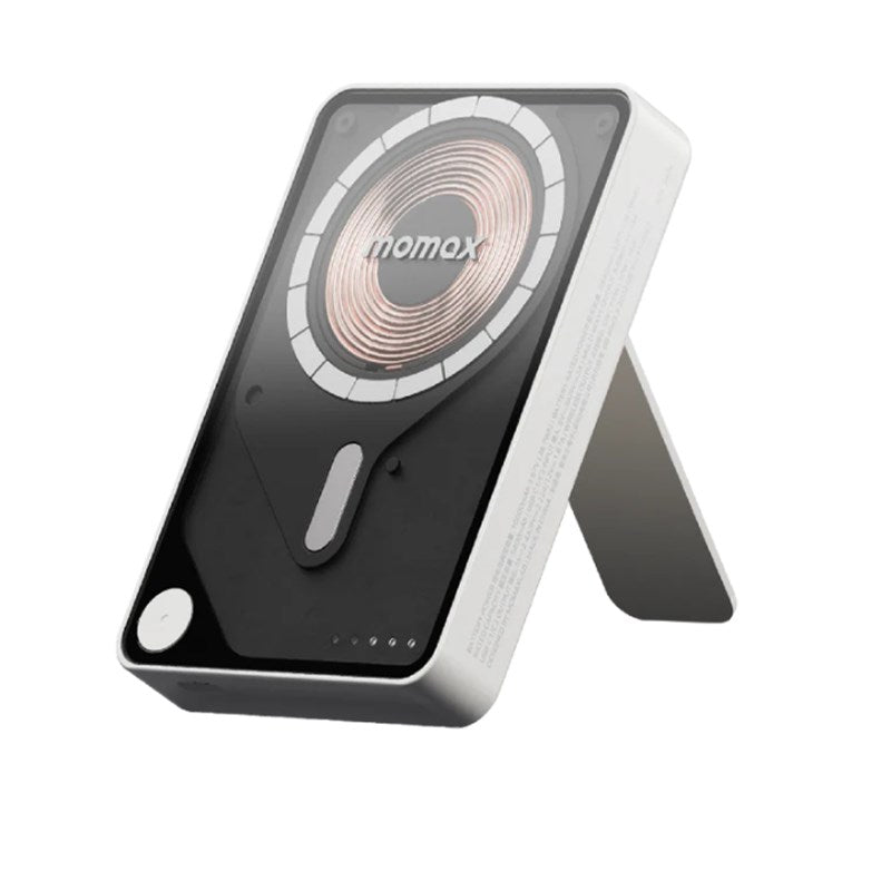 Momax 1-Power X Pro+ Magnetic Wireless Battery Pack (10000mAh) with Stand and Built-in USB-C Cable