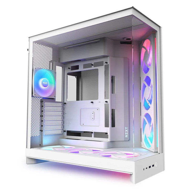 NZXT H9 Flow RGB+ (2025) Dual-Chamber ATX Mid Tower Gaming Case with R
