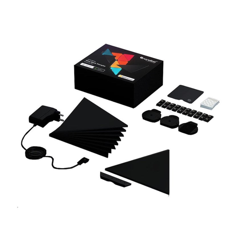 Nanoleaf Shapes Triangles Limited Edition Starter Kit 9 Light Panels - Ultra Black